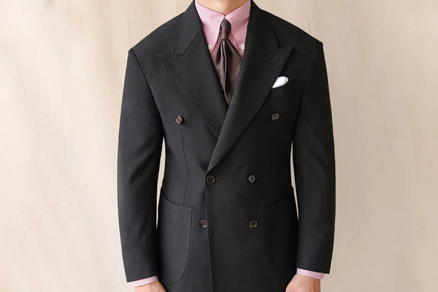 Unstructured Double Breasted Blazer