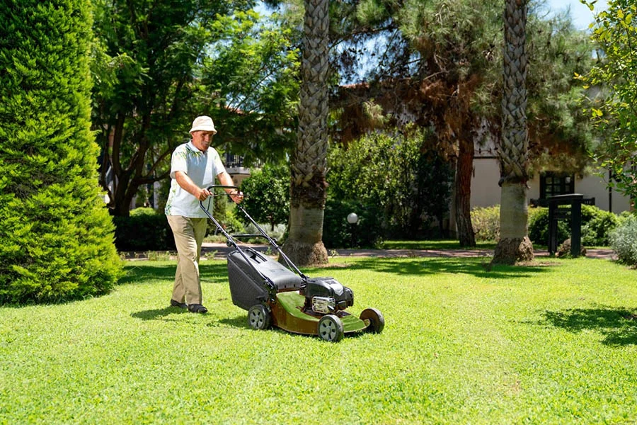 lawn mowing machine